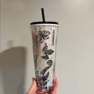 Starbucks 2025 Halloween Glow-in-the-Dark Night Moth Cold Cup Tumbler